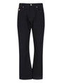 VERSACE Black Straight Leg Jeans with Medusa Detail and Gold-tone Accents for Men