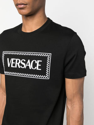 VERSACE Compact Label Logo T-Shirt for Men