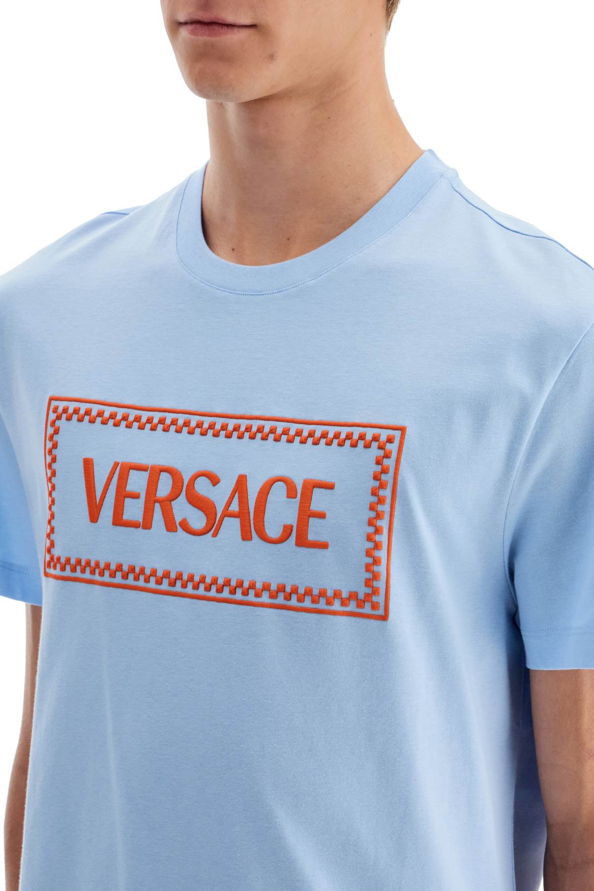 VERSACE Compact Label Logo T-Shirt for Men