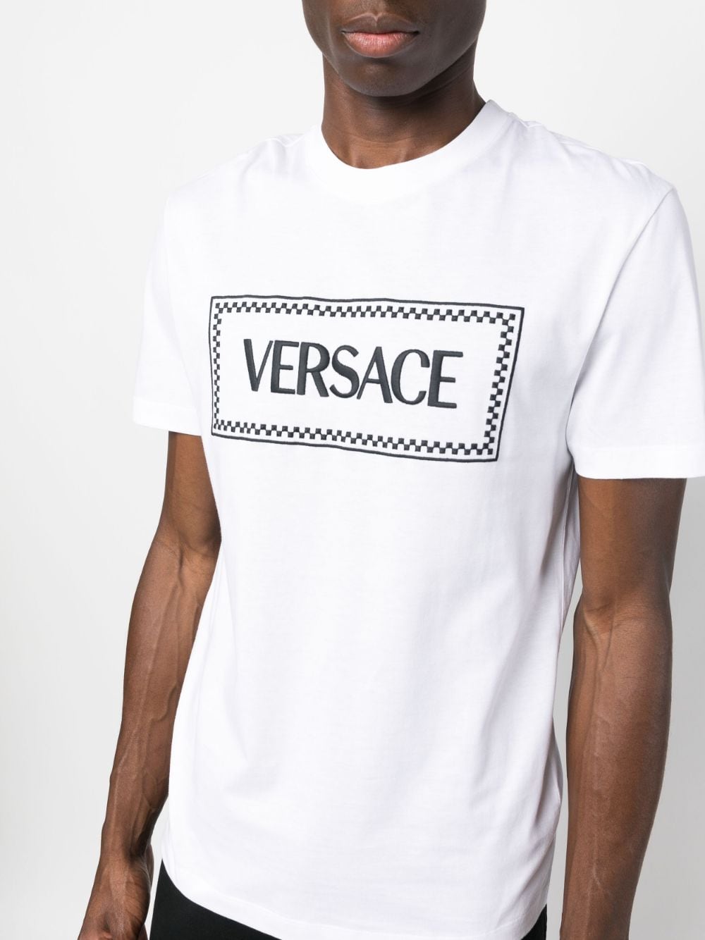 VERSACE Compact Label Logo T-Shirt for Men