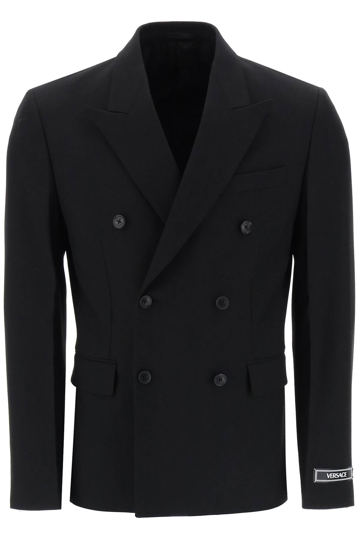 VERSACE Double-Breasted Wool Blazer for Men