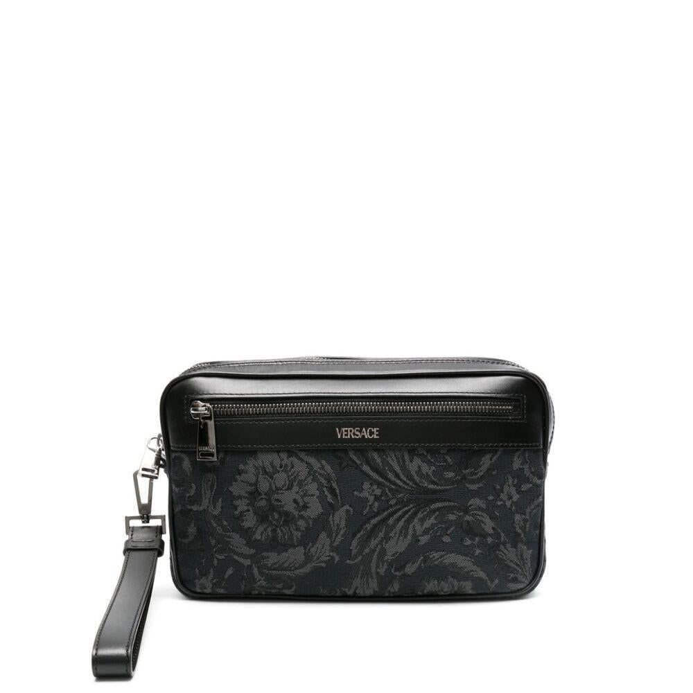 VERSACE Men's Black Mini Crossbody Bag for Spring/Summer 2024