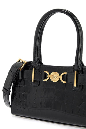 VERSACE Medusa Icon '95 Mini Croc-Embossed Leather Shopper