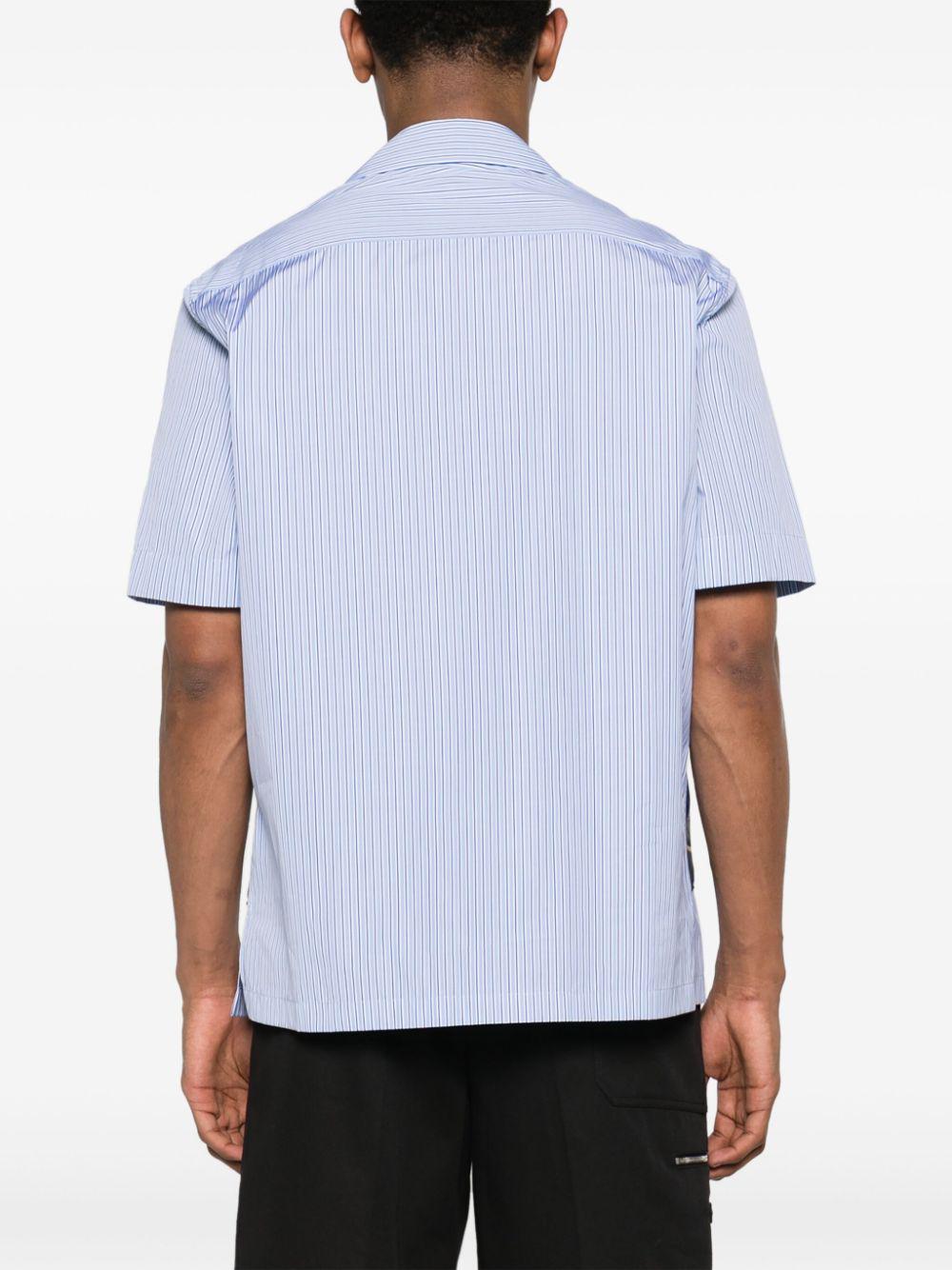 VERSACE Striped Informal Silk and Cotton Shirt for Men