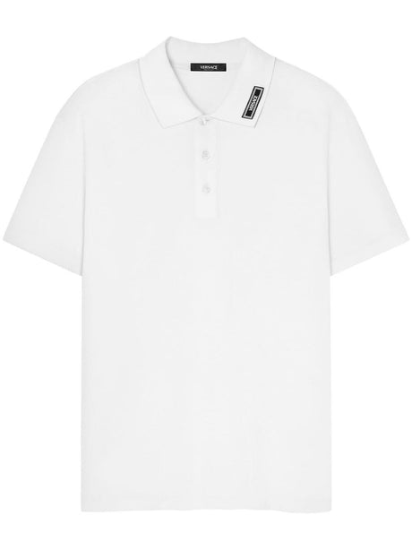 VERSACE Men's Polo Shirt with Signature Writing