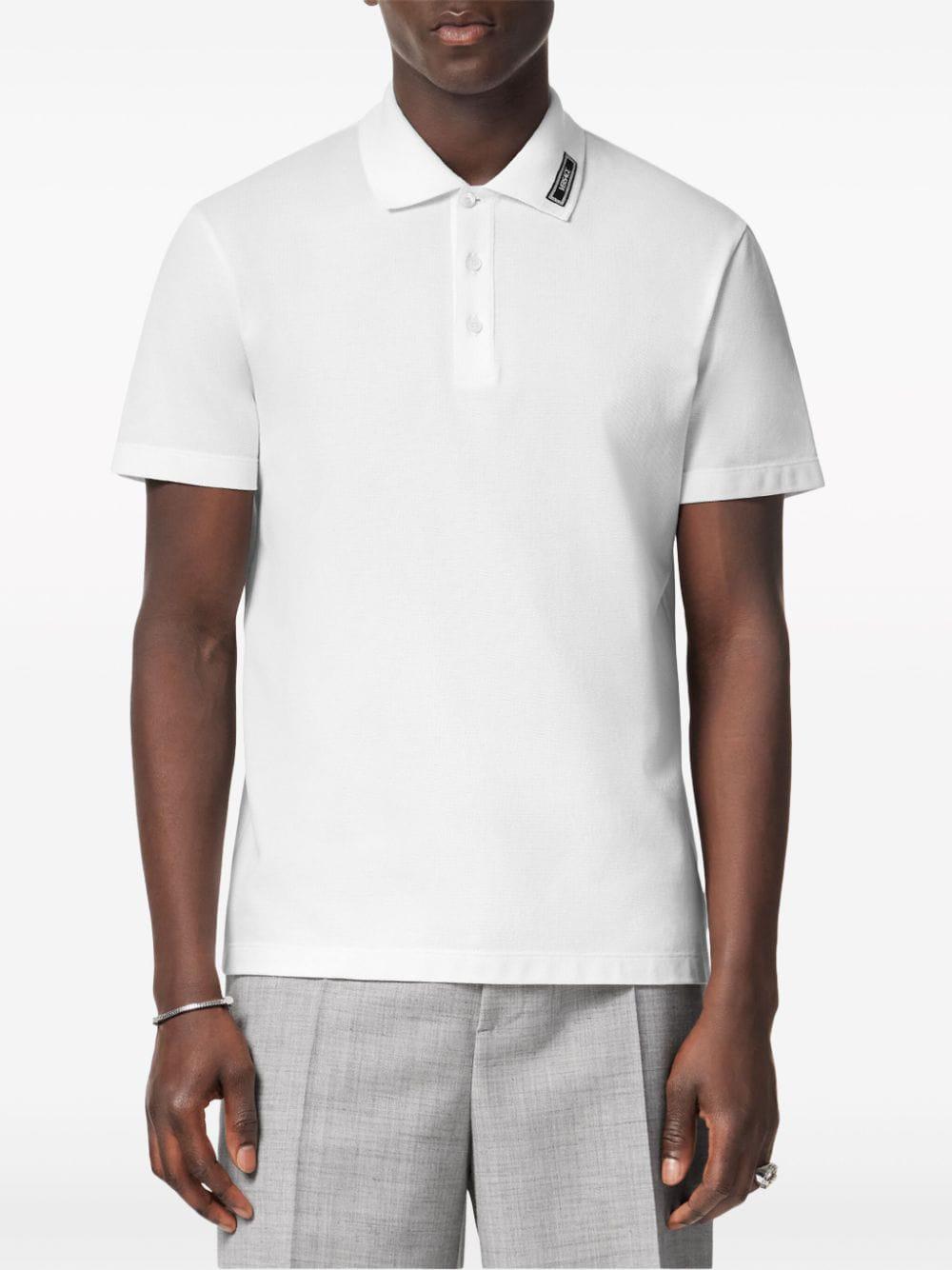 VERSACE Men's Polo Shirt with Signature Writing