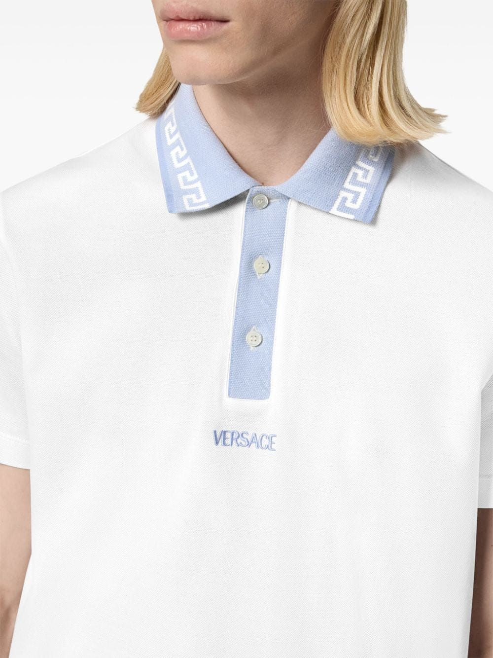 VERSACE Luxurious Embroidered Polo for Men in FW24 Season