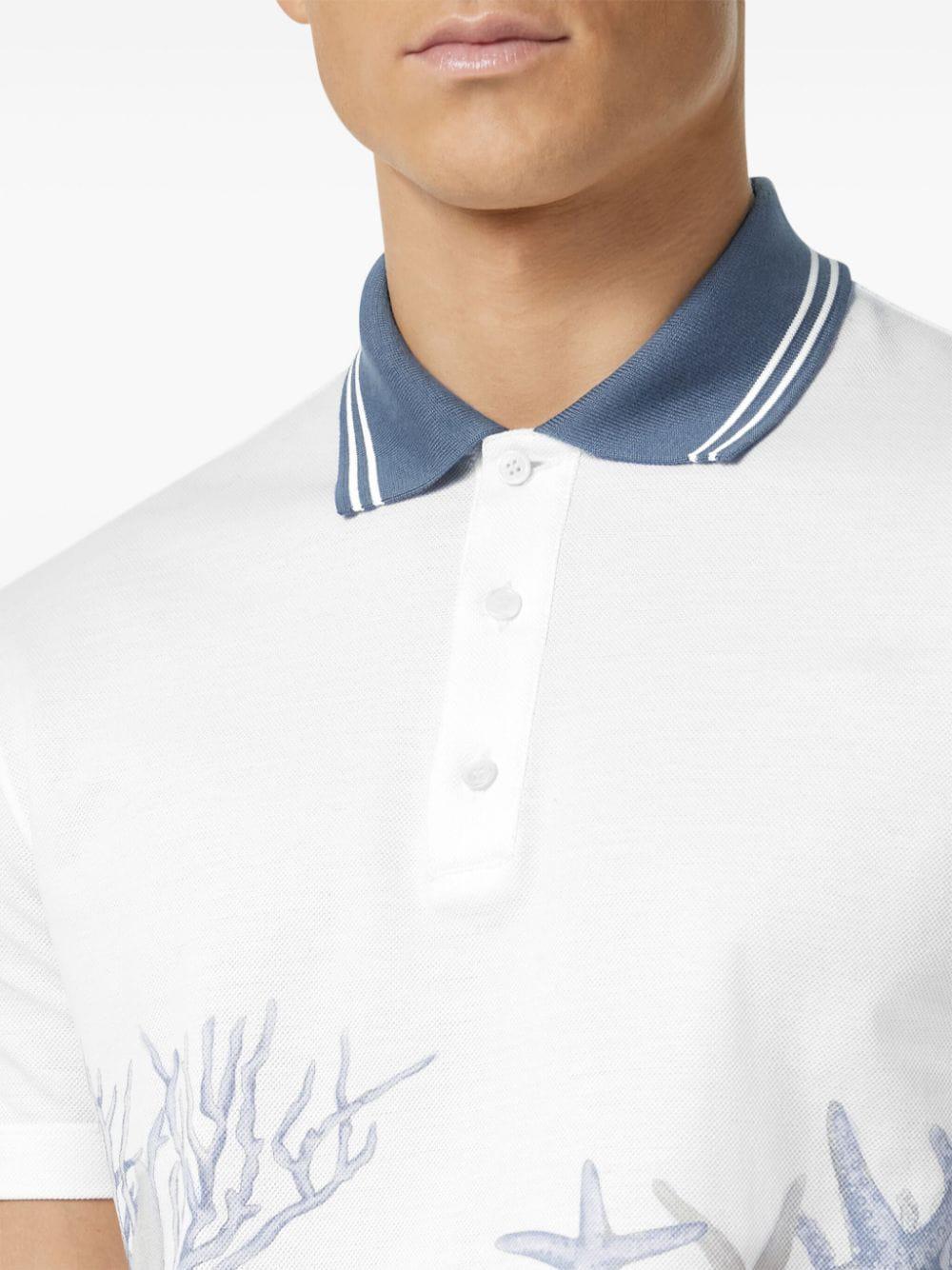 VERSACE Holiday Print Polo Shirt