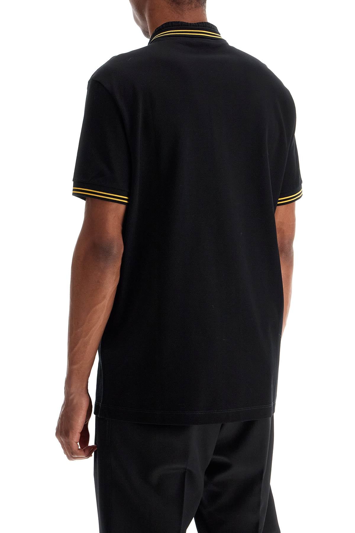 VERSACE Elegant Medusa Cotton Polo with Jacquard Collar, Size L