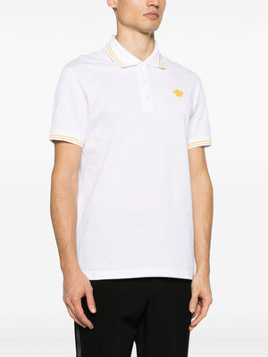 VERSACE Signature Cotton Piqué Polo Shirt