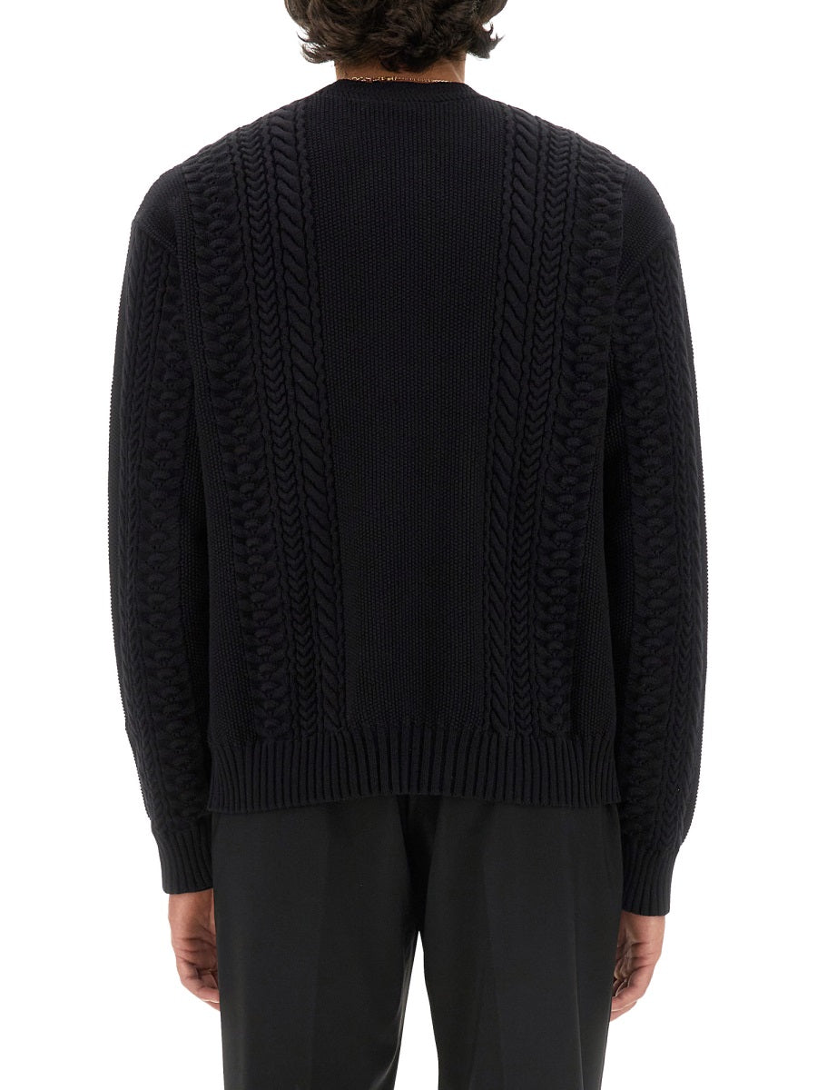 VERSACE Medusa Milan Cable Knit Sweater - Regular Fit