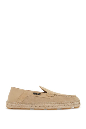 VERSACE Luxury Suede Moccasin Espadrilles