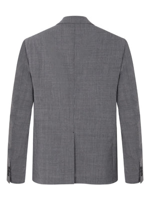 VERSACE Men's Mini Pattern Wool Formal Jacket