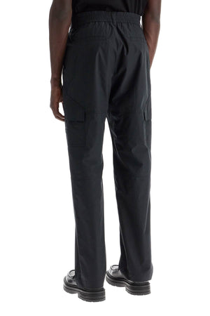 VERSACE Embroidered Black Cotton Poplin Trousers - Size IT 48