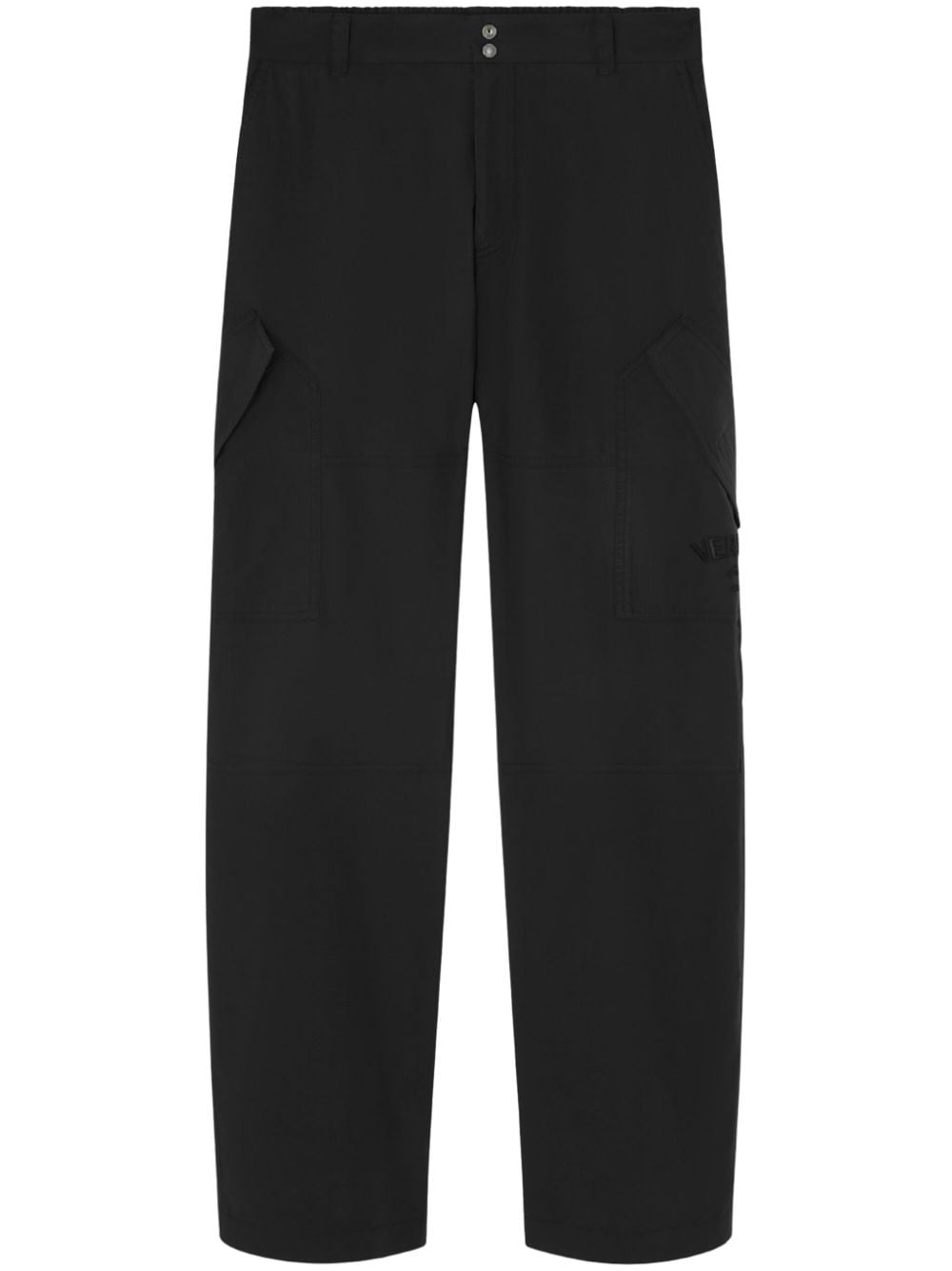 VERSACE Tailored Black Cotton Trousers for Men