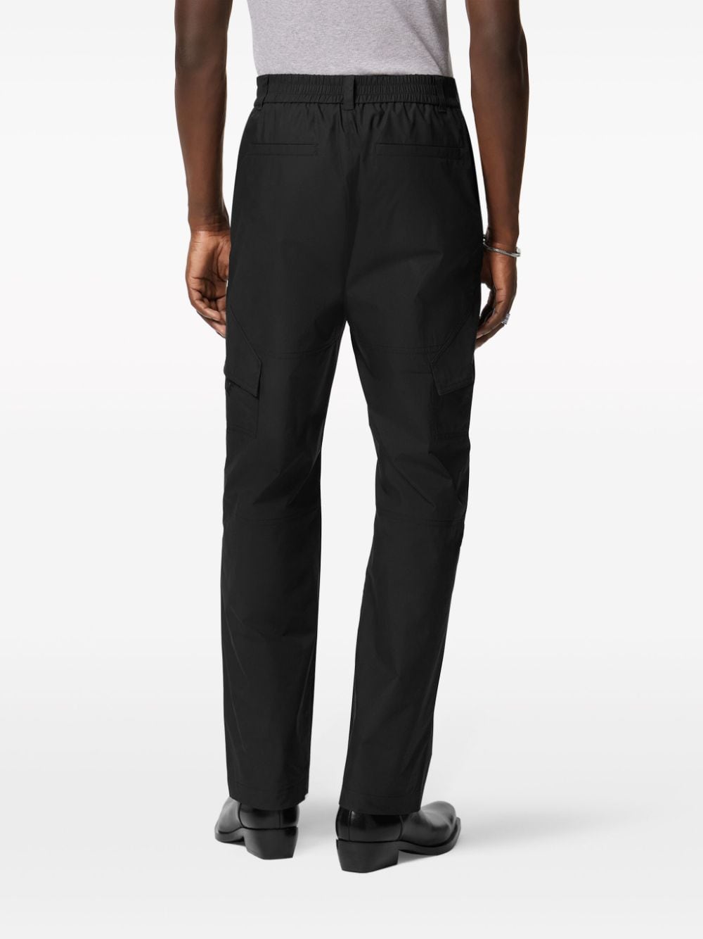 VERSACE Tailored Black Cotton Trousers for Men