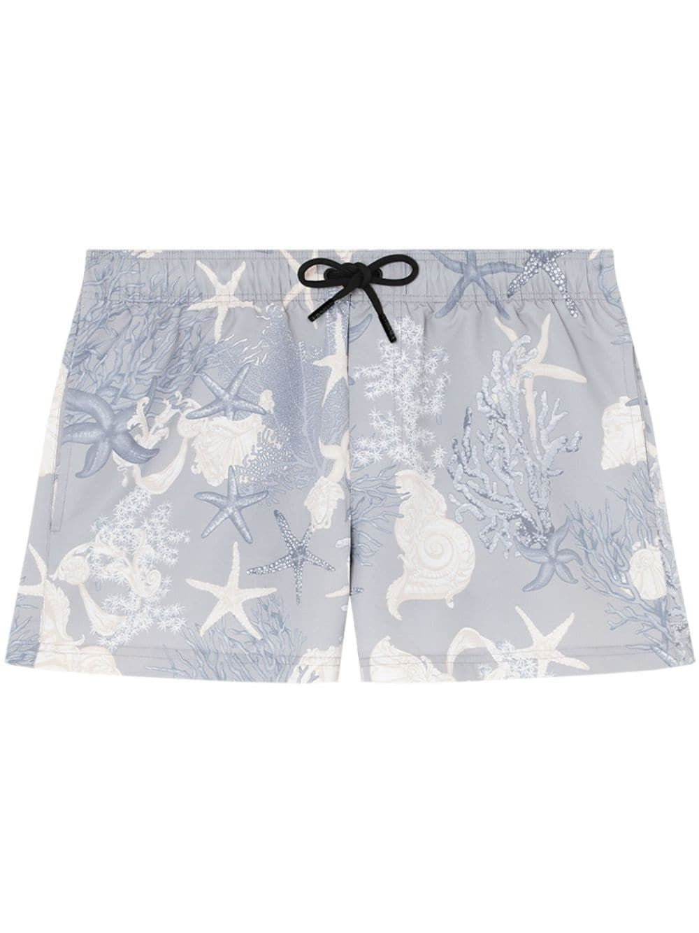 VERSACE Coral All Over Print Swim Shorts for Men