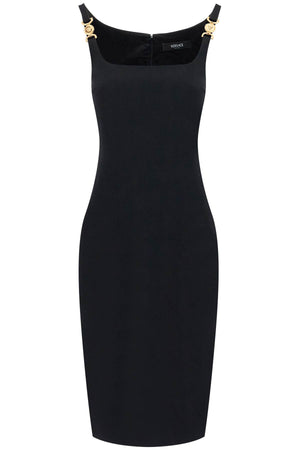 VERSACE Elegant Square Neck Sheath Dress