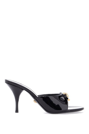 VERSACE Elegant Patent Leather Bow Flats