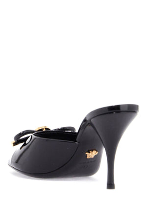 VERSACE Elegant Patent Leather Bow Flats