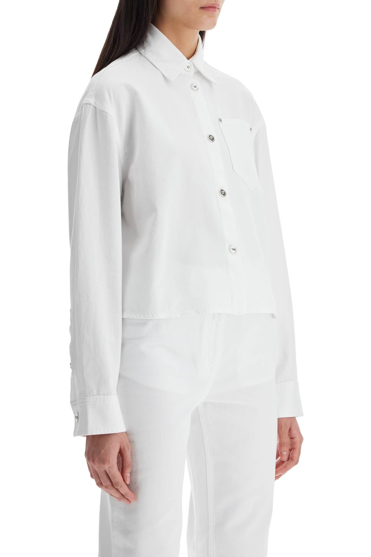 VERSACE Chic Short Boxy Shirt in Pure Cotton - Size IT 38