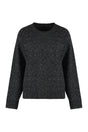 PINKO Rhinestone-Adorned Crew-Neck Wool Sweater