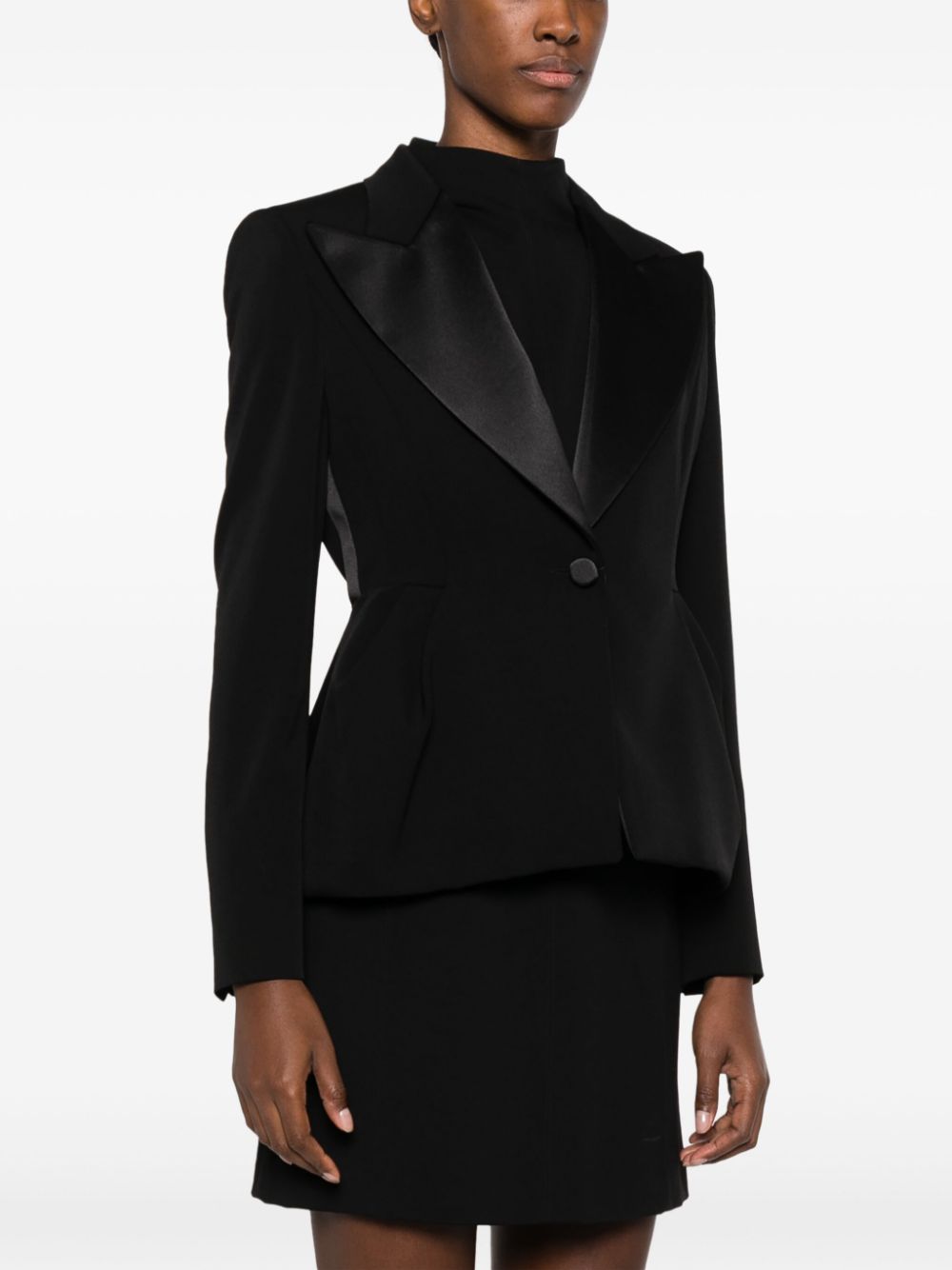 MAX MARA PIANOFORTE Elegant Black Peplum Blazer for Women - FW23 Collection