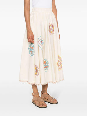 ZIMMERMANN Cotton Doily Midi Skirt for Fall/Winter 2024