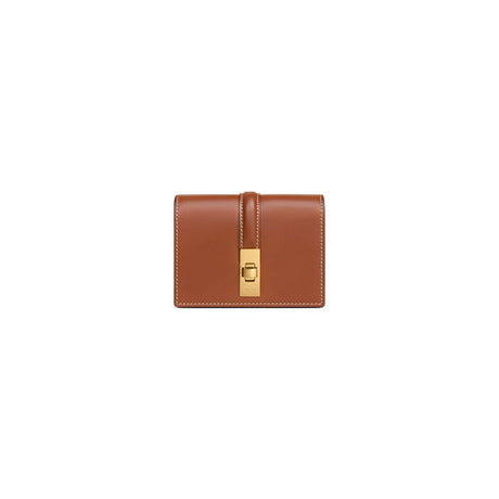 CELINE Mini Card Holder with Shiny Calfskin Flap