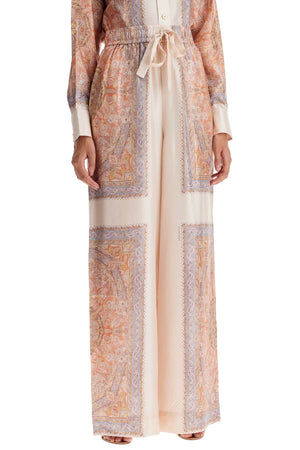 ZIMMERMANN High-Waisted Silk Pants with Paisley Print