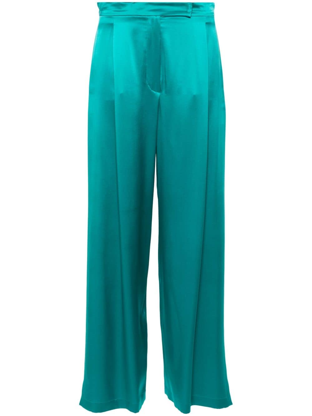 MAX MARA PIANOFORTE Wide-Leg Silk Trousers