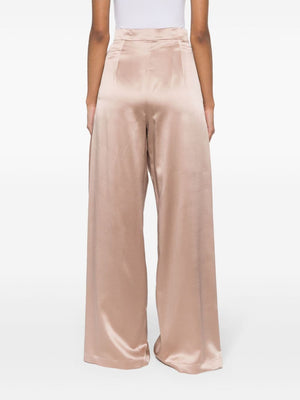 MAX MARA PIANOFORTE Wide-Leg Silk Trousers