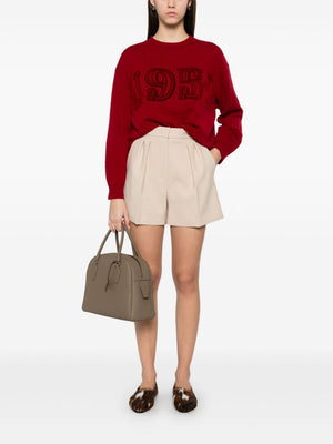 MAX MARA Camel Brown Wool Mini Shorts for Women