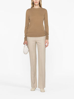 FERRAGAMO Luxurious Tan Cashmere Jumper for Women