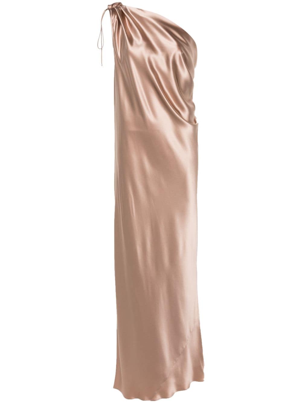 MAX MARA PIANOFORTE Elegant Silk Long Dress in Brown for Women