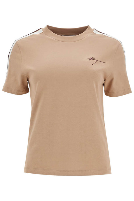 FERRAGAMO Striped Signature Cotton T-Shirt