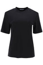 FERRAGAMO Luxurious Black Cotton and Silk Blend T-Shirt for Women - FW24