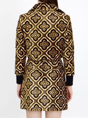 ETRO Elegant Velvet Cropped Jacket with Medallion Patterns for Women - FW23