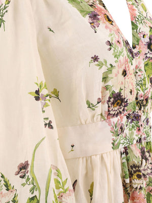 ZIMMERMANN Halliday Floral Linen Mini Dress