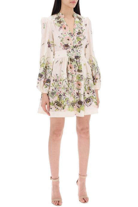 ZIMMERMANN Eco-Friendly Floral Linen Mini Dress