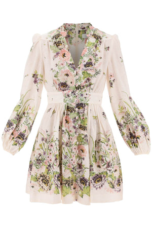 ZIMMERMANN Eco-Friendly Floral Linen Mini Dress