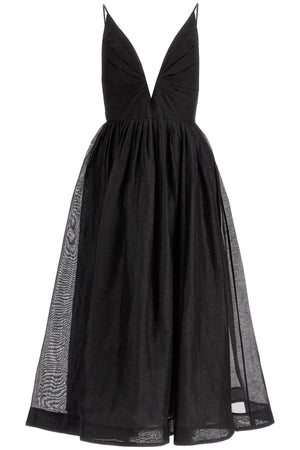 ZIMMERMANN V-Neck Mini Dress with Black Straps