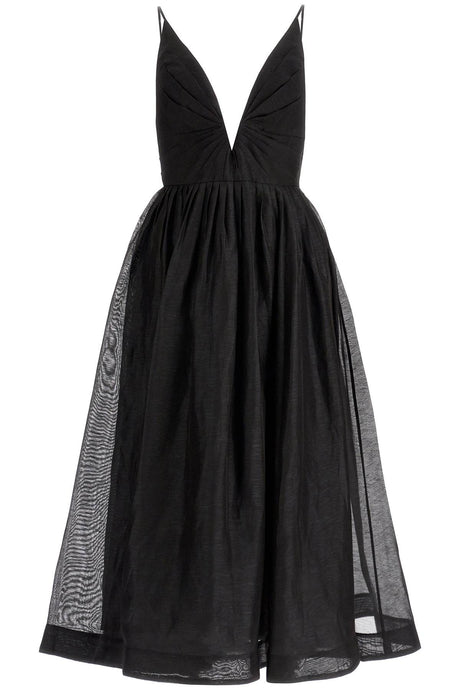 ZIMMERMANN V-Neck Mini Dress with Black Straps