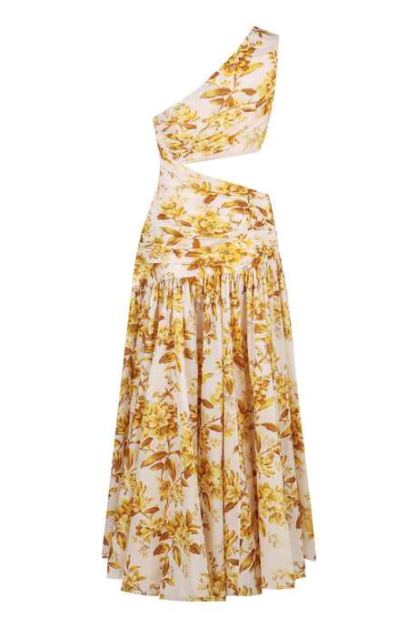 ZIMMERMANN Golden Radiance Asymmetric Cotton Dress