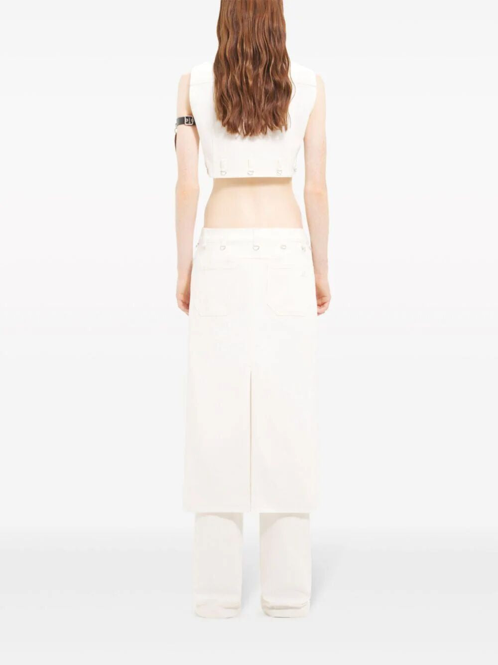 COURREGÈS Minimalist White Mini Skirt for Women - 24SS Collection