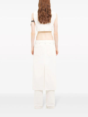 COURREGÈS Minimalist White Mini Skirt for Women - 24SS Collection