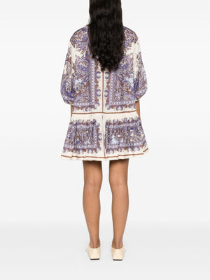 ZIMMERMANN Paisley Print Linen Mini Dress