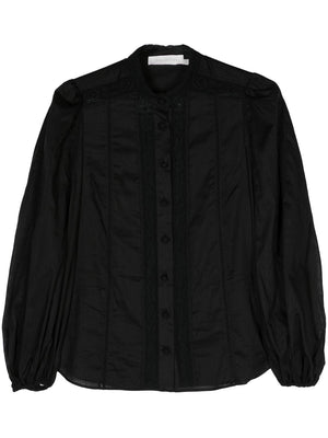 ZIMMERMANN Elegant Puff Sleeve Cotton Shirt