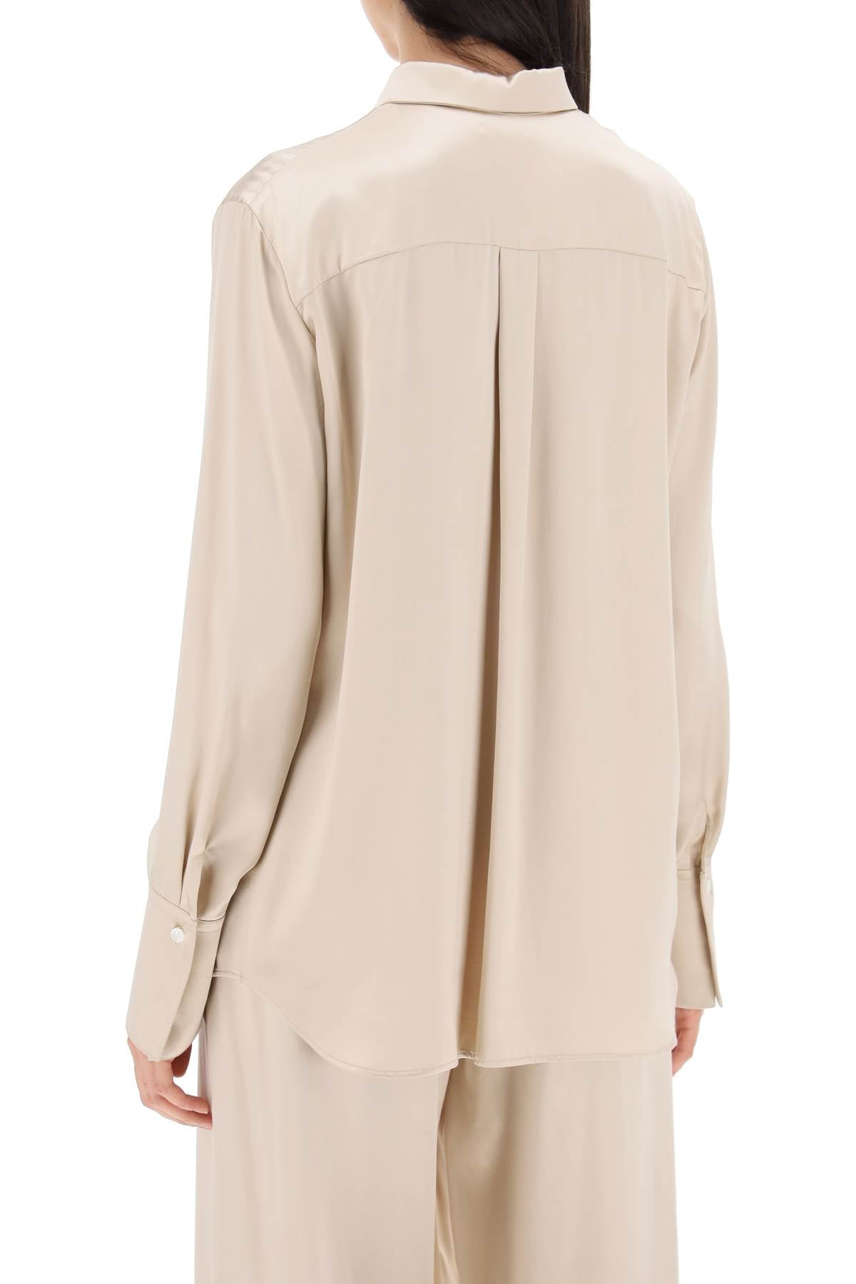 FERRAGAMO Classy Viscose Satin Shirt for Women in Neutral Tone