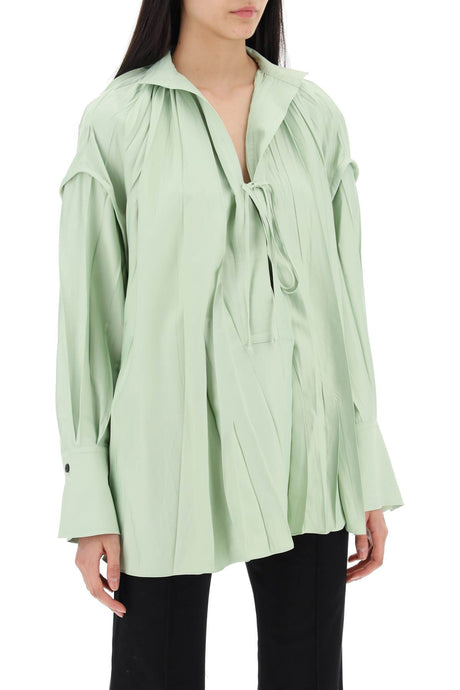 FERRAGAMO Green Caftan-Style Blouse